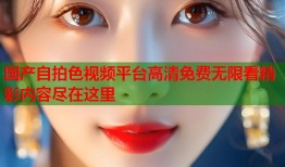 国产自拍色视频平台高清免费无限看精彩内容尽在这里