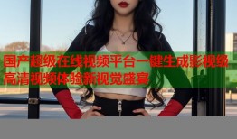 国产超级在线视频平台一键生成影视级高清视频体验新视觉盛宴