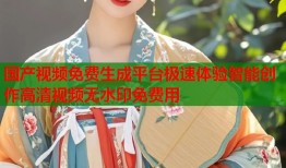 国产视频免费生成平台极速体验智能创作高清视频无水印免费用