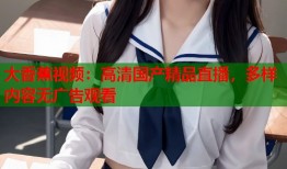 大香蕉视频：高清国产精品直播，多样内容无广告观看