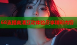 68直播高清互动体验尽享精彩内容