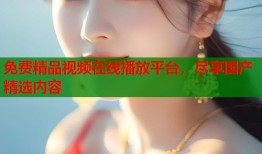 免费精品视频在线播放平台，尽享国产精选内容