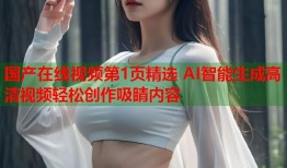 国产在线视频第1页精选 AI智能生成高清视频轻松创作吸睛内容