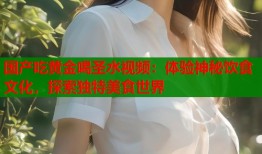 国产吃黄金喝圣水视频：体验神秘饮食文化，探索独特美食世界