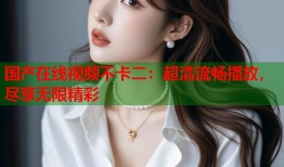 国产在线视频不卡二：超清流畅播放，尽享无限精彩