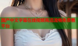 国产中文字幕在线视频高清流畅免费看平台