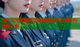 国产污污视频高清流畅播放平台精彩内容随心看