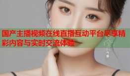 国产主播视频在线直播互动平台尽享精彩内容与实时交流体验