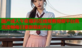 国产成人午夜福利在线观看视频平台高清流畅每日更新精彩内容