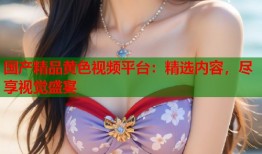 国产精品黄色视频平台：精选内容，尽享视觉盛宴