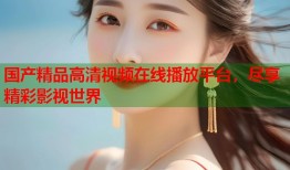 国产精品高清视频在线播放平台，尽享精彩影视世界
