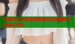 97国产公开免费视频高清在线播放平台精彩不断